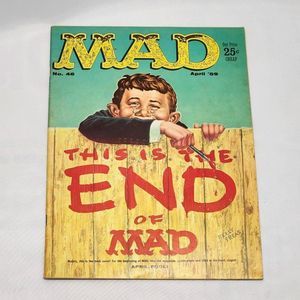 MAD Magazine Issue #46 April 1959‎ The End Of MAD EC Comic Wally Wood Cover Art